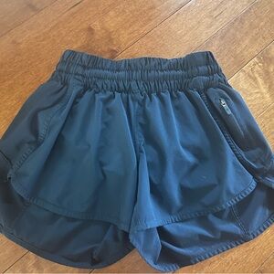 Track That High Rise Women's Navy Blue Athletic Shorts
